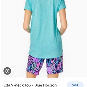 Lilly Pulitzer Etta V-neck in Blue Horizon - Size S NWT